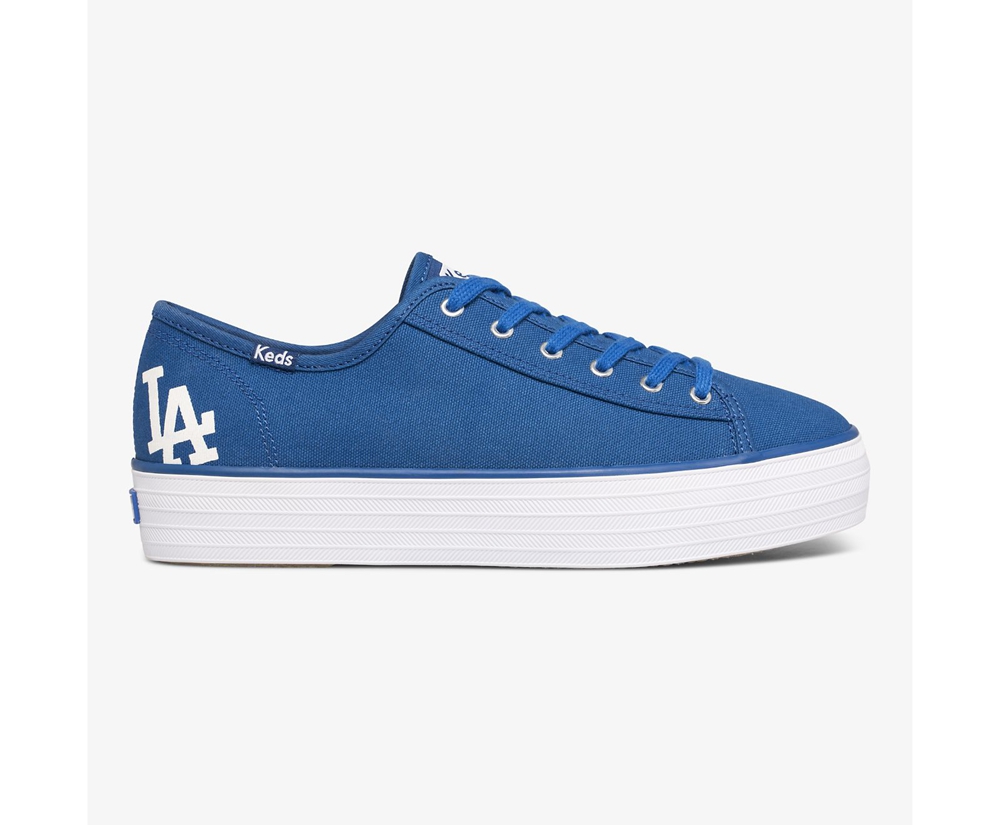 Tenis Keds Mujer Azules - Triple Kick Mlb® - 0658-MWKVP